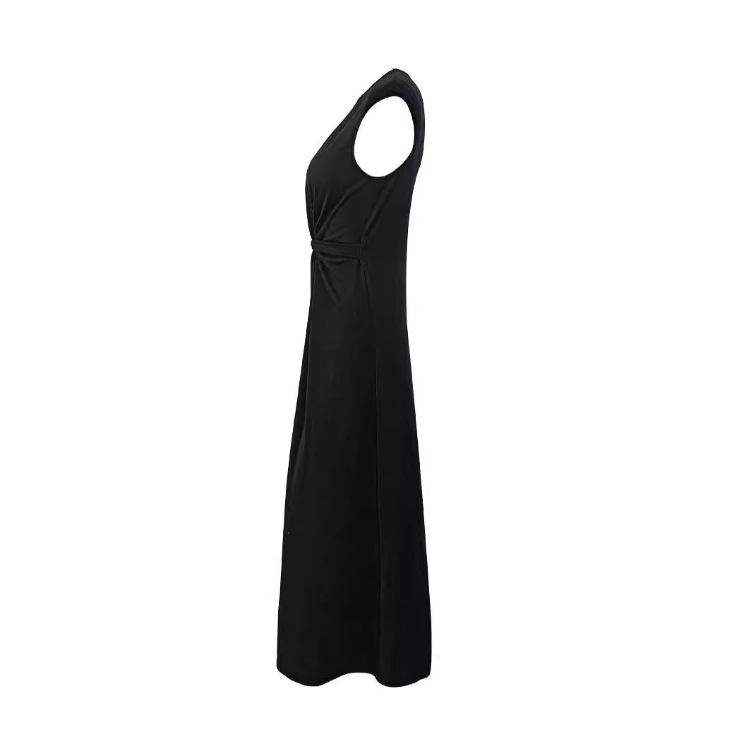 Stylish women's evening dress, featuring elegant pleats & a flattering figure-hugging design.