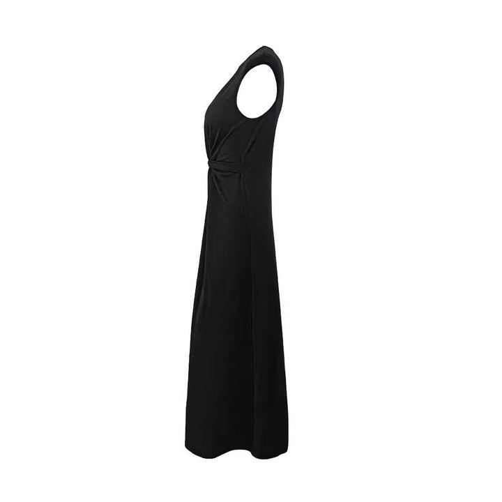 Stylish women's evening dress, featuring elegant pleats & a flattering figure-hugging design.
