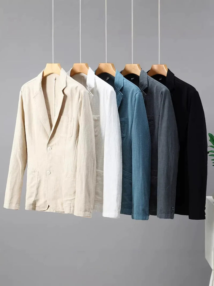 Comfortable & breathable men's lightweight summer blazer, great for casual elegant style.