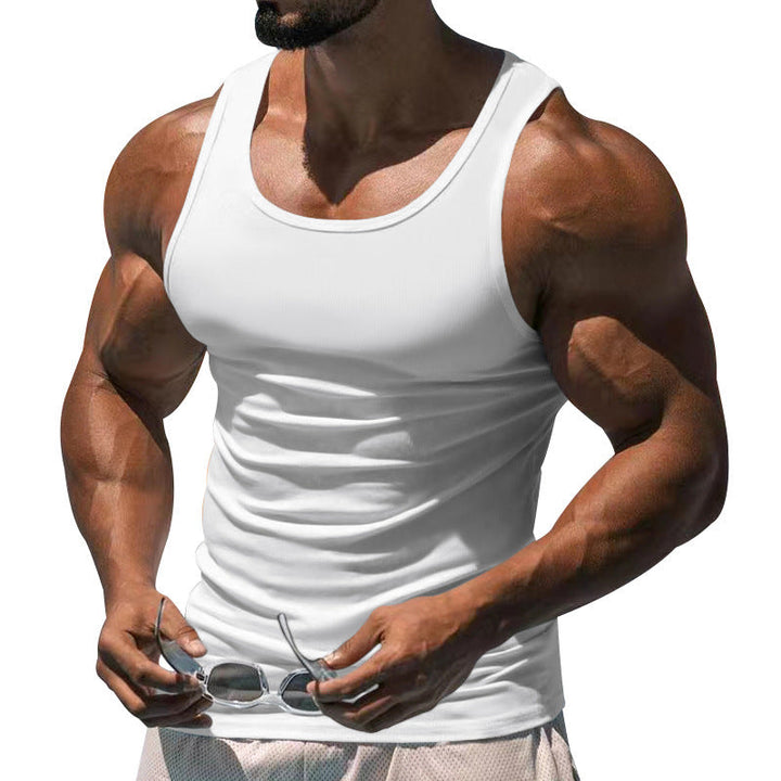 Men's athletic tank top, quick-dry & breathable. Fitted sports top for gym, fitness, and activewear.
