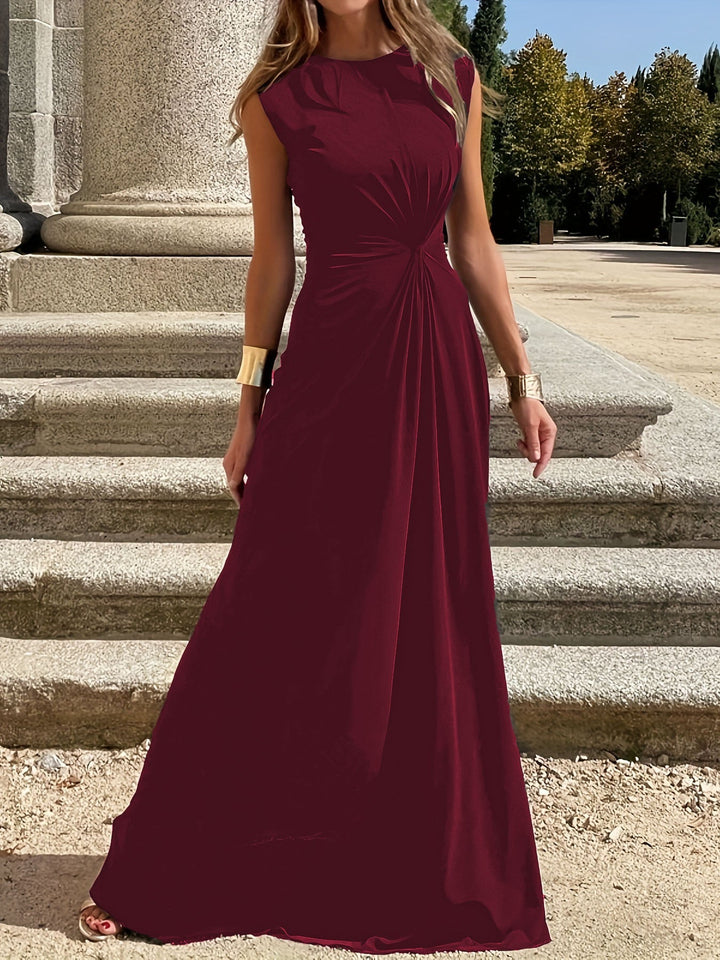 Sophisticated women's pleated dress with a figure-hugging cut, perfect for any special occasion.