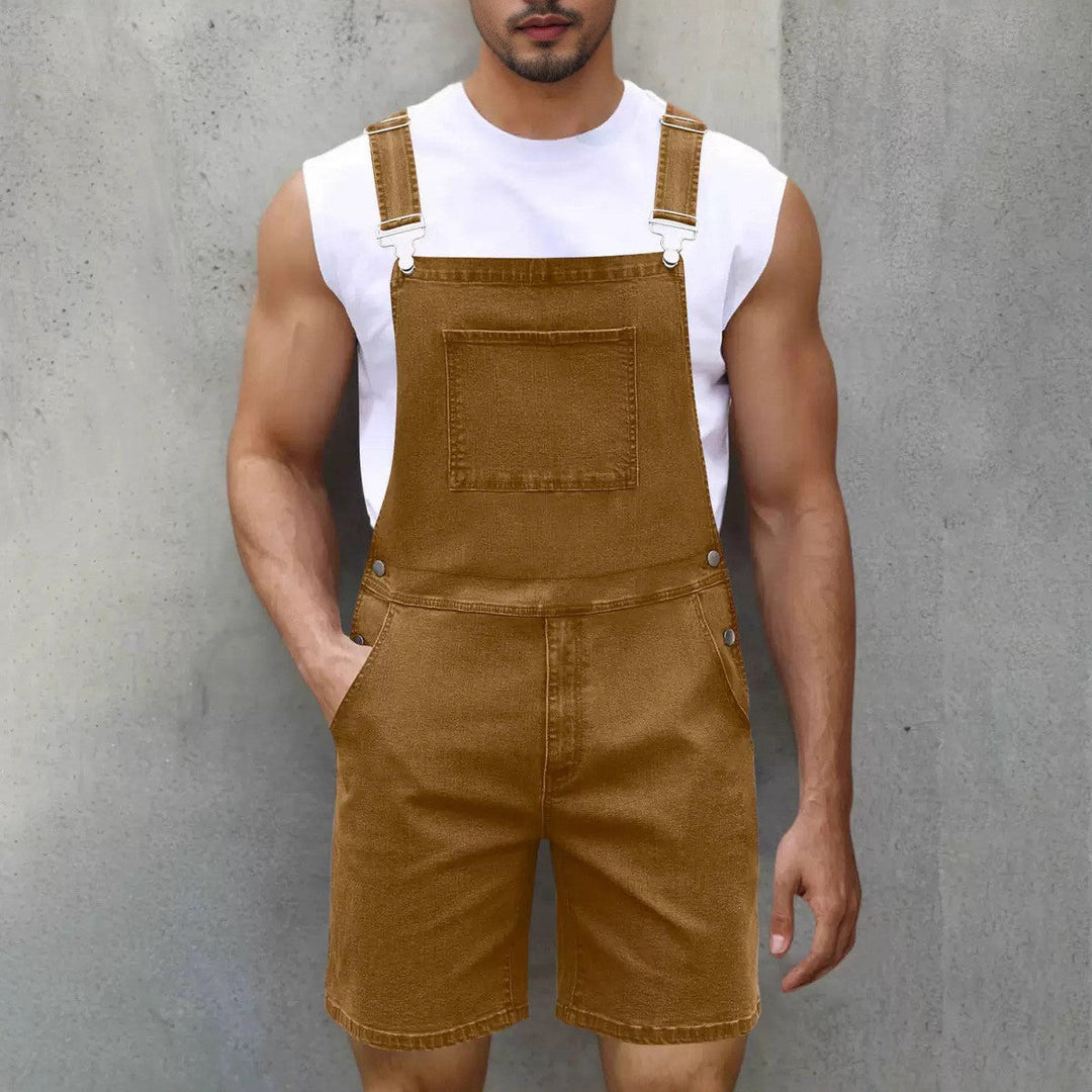 Versatile men's overalls. Adjustable straps for perfect fit, comfortable relaxed style, streetwear-ready.