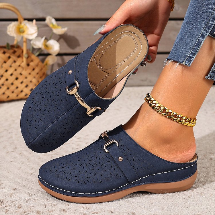 Women's comfortable floral clogs, casual slip-on shoes for relaxing everyday wear, spring & summer.