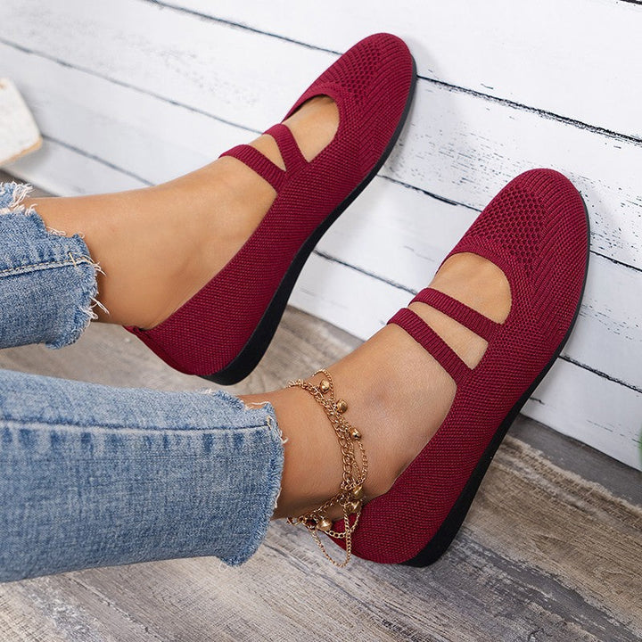 Elegant women's ballet flats, designed for comfort with adjustable straps. Perfect light slip-on shoes for office & casual.