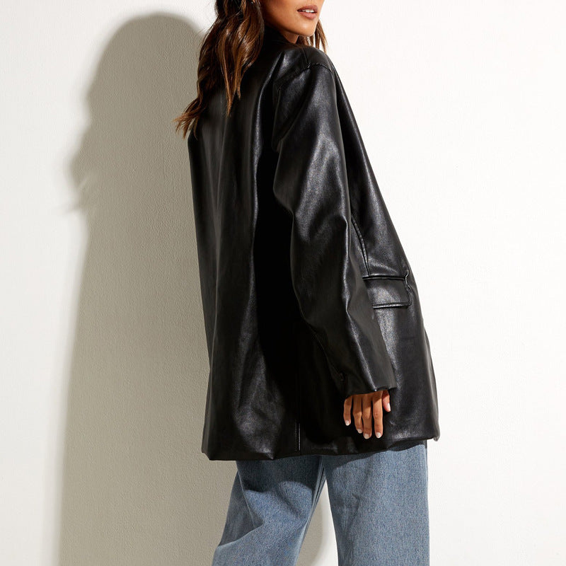 Long sleeve oversized blazer for women, a fashionable jacket adding a chic touch to any outfit.
