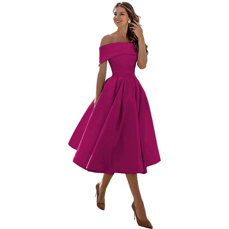 Ready-to-party women's strapless cocktail dress, a modern and chic choice for any special occasion event.