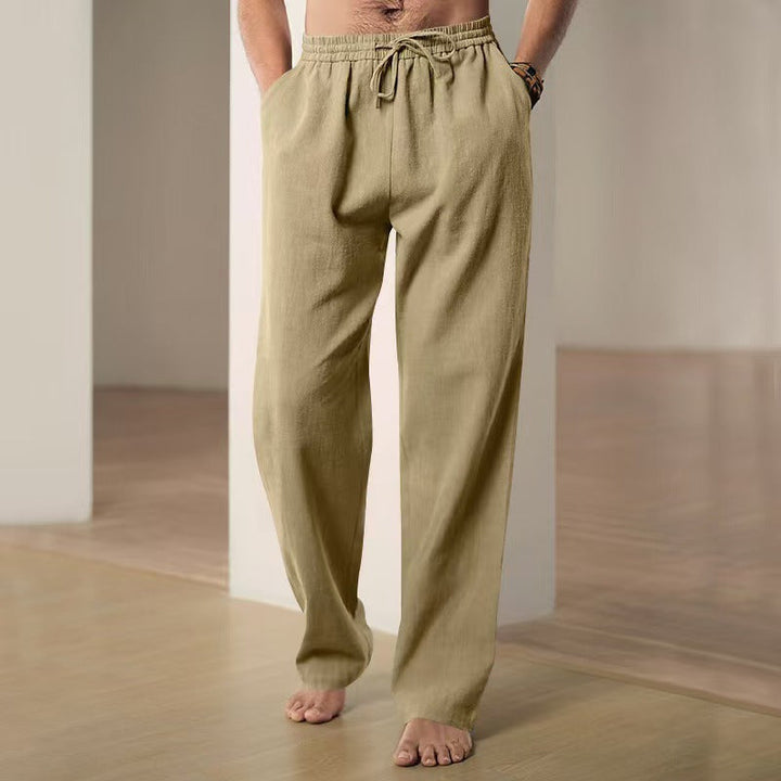 Men's beachwear pants, relaxed fit, elastic waist, an essential for summer holidays & resort wear.