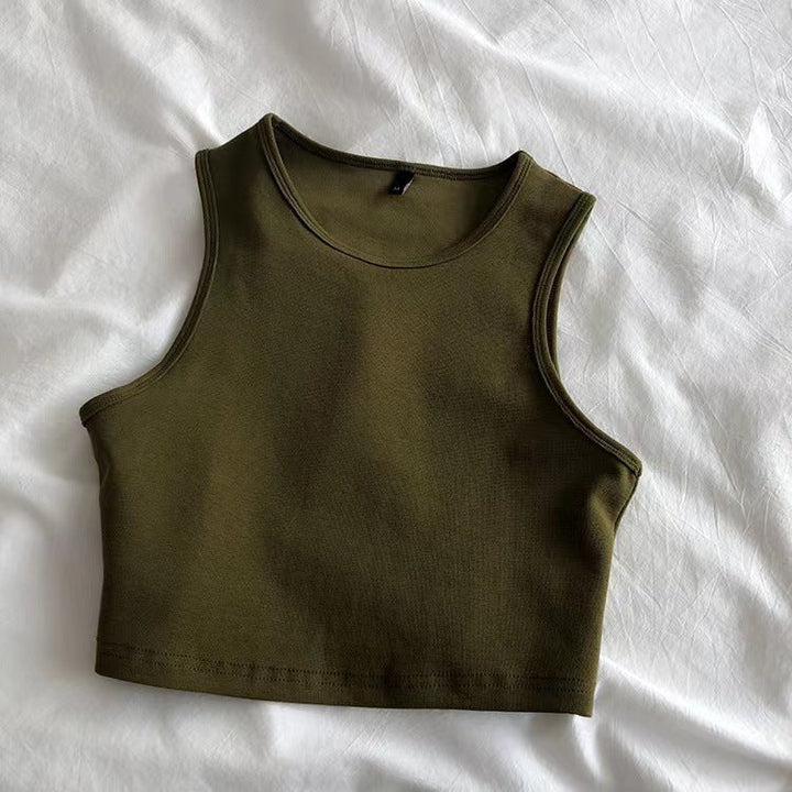 Casual chic women's crop top, a fitted top designed for comfort and effortless everyday style. So versatile.