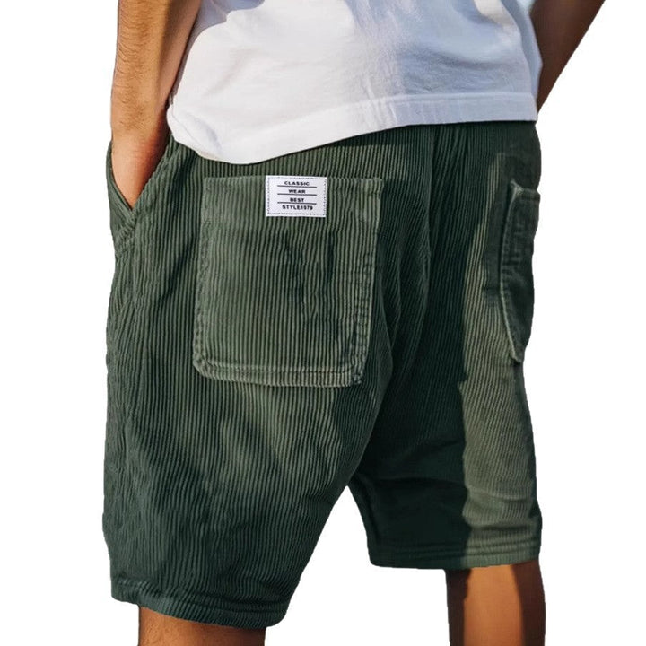 Men's refined textured tailored shorts. Sophisticated, comfortable & versatile for smart casual everyday wear.