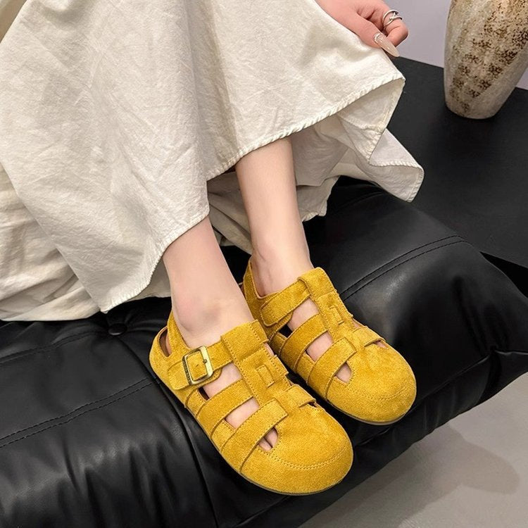 Elegant women's open-toe strappy sandals, adjustable straps & non-slip sole, ideal for summer fashion.