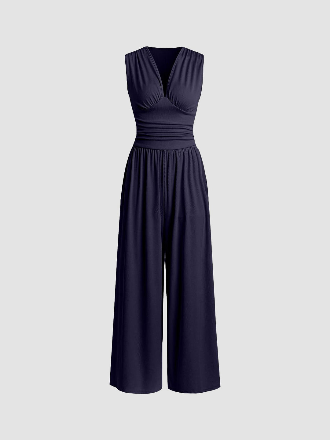 Chic women's sleeveless wide-leg jumpsuit, a stylish and comfortable addition to any wardrobe.