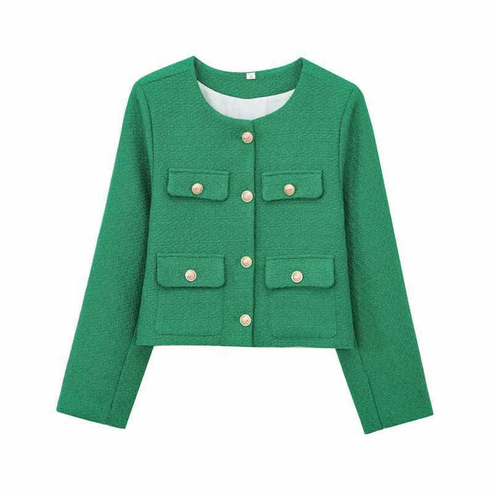 Trendy fashion blazer for women, featuring useful handy pockets for everyday style and convenience.