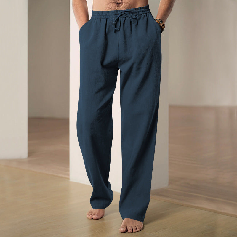 Men's comfortable joggers, perfect for lounge or home. Features an elastic waist, breathable fabric, and pockets.