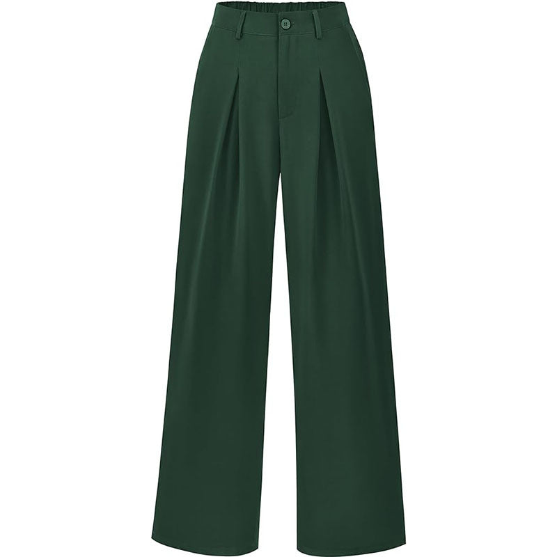 Women's high waist pleated wide leg pants, offering a sleek, comfortable, and chic style.