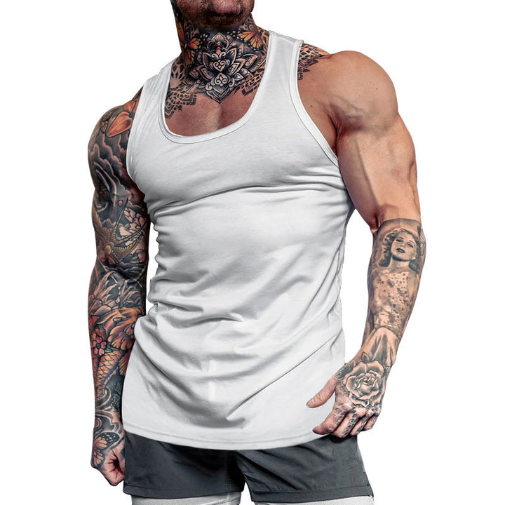 Men's activewear tank, highly breathable for all sports. Quick-dry fabric ensures comfort during workouts.