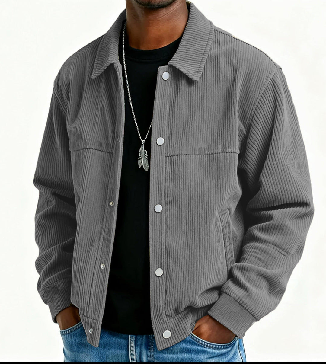 Men's stylish quilted jacket, lightweight and comfortable for daily spring & fall wear.