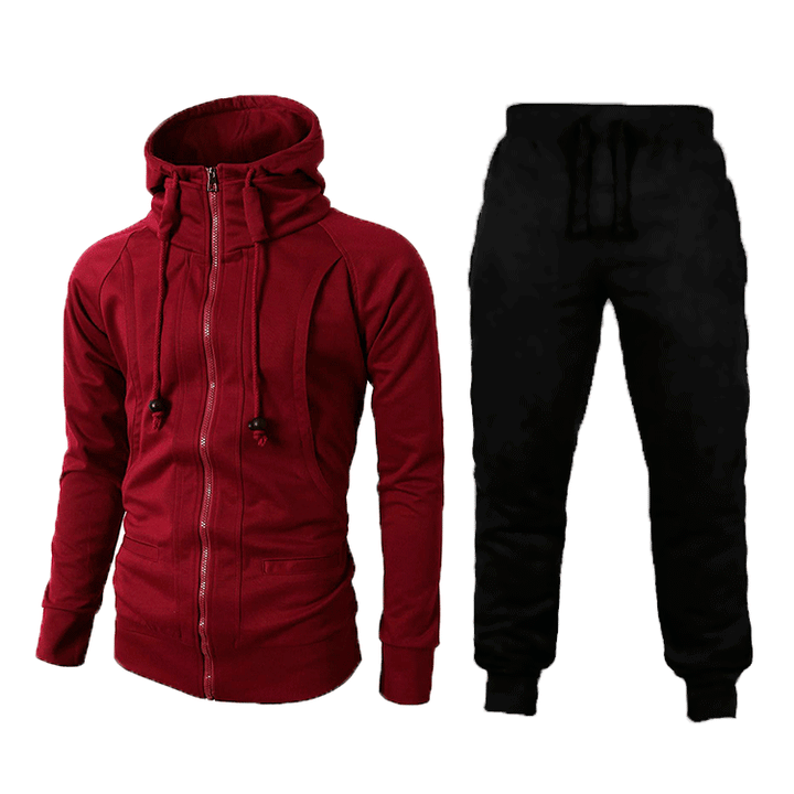 Modern men's fitness apparel: a sleek activewear sport suit with convenient pockets, perfect for on-the-go style.