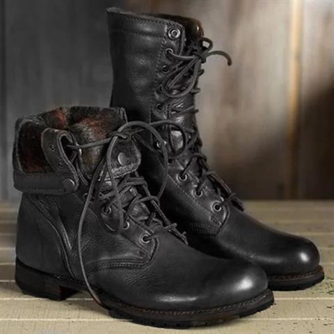 Versatile women's lace-up boots. Features a round toe, durable robust sole & mid-calf design. Great for everyday.