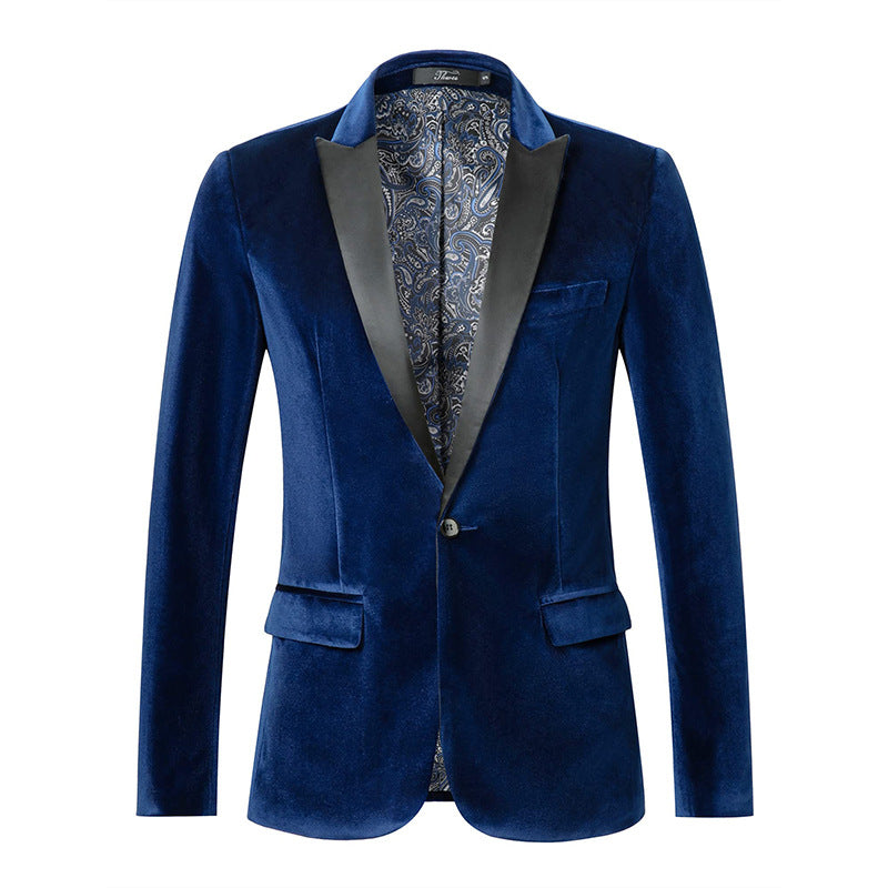 Sharp tailored men's blazer, ideal as a formal jacket for elegant special occasions.