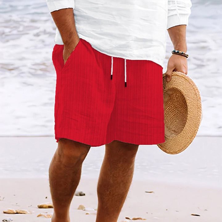 Stay cool & comfortable in men's relaxed fit drawstring shorts with pockets, perfect for casual wear.