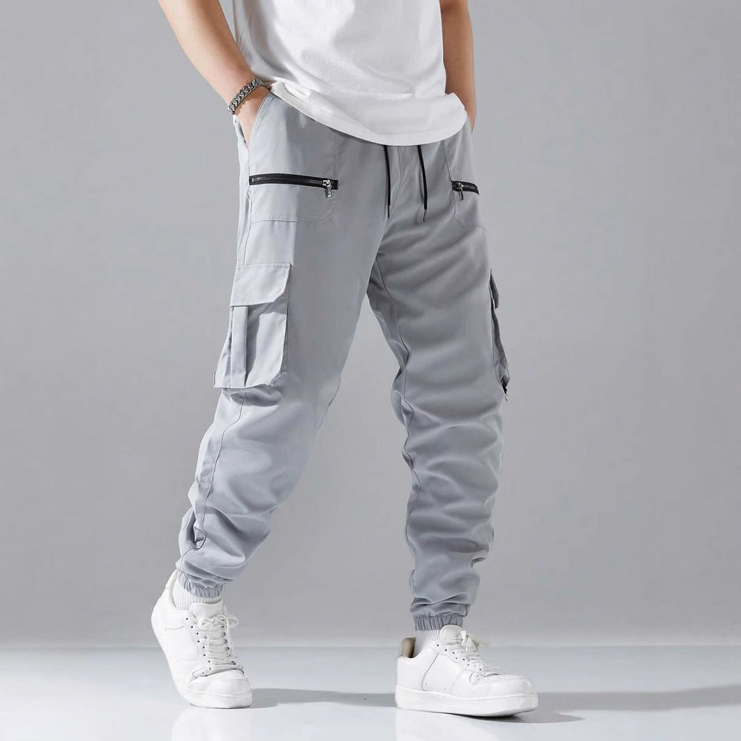 Men's urban cargo pants, comfortable fit, multiple utility pockets for everyday style & casual wear.