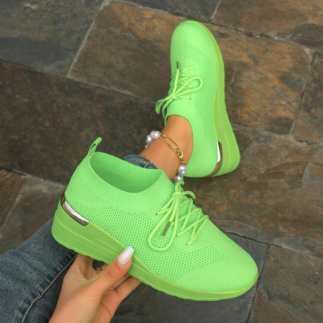 Non-slip women's platform sport sneakers, designed for safety, comfort, and active lifestyle.