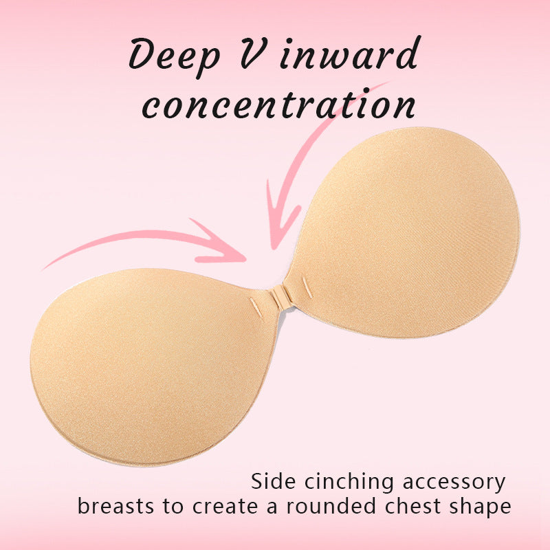 Reusable adhesive silicone bra cups, providing seamless bust enhancement and a confident push-up effect.