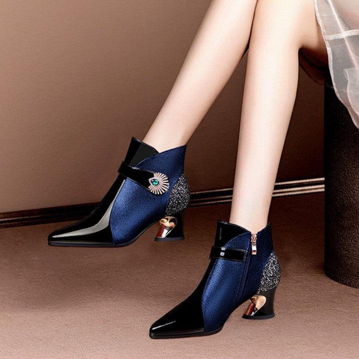 Fashionable sparkling ankle boots for women, ideal for elegant parties, evenings & special occasions.