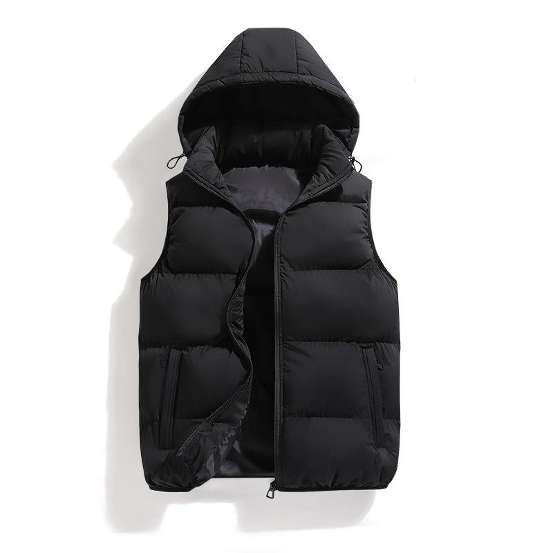 Winter-ready women's thermal quilted hooded vest, providing warmth & comfort as a stylish outerwear piece.