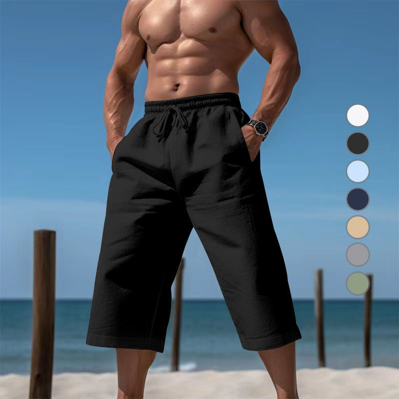 Men's versatile casual shorts with pockets, perfect for summer, beach & travel.
