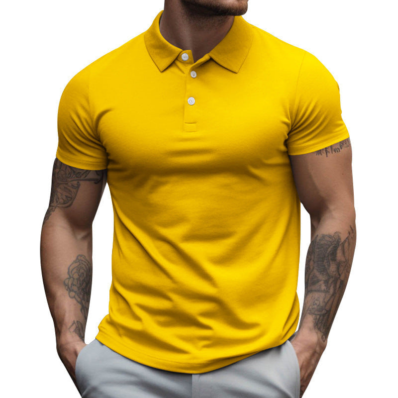 Versatile men's casual polo with a classic collar, designed for all-day dry comfort.
