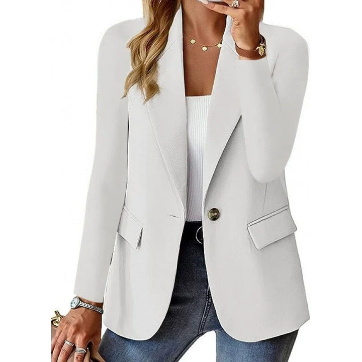 Women's elegant velvet blazer, perfect for business or leisure. Professional & sophisticated fashion.