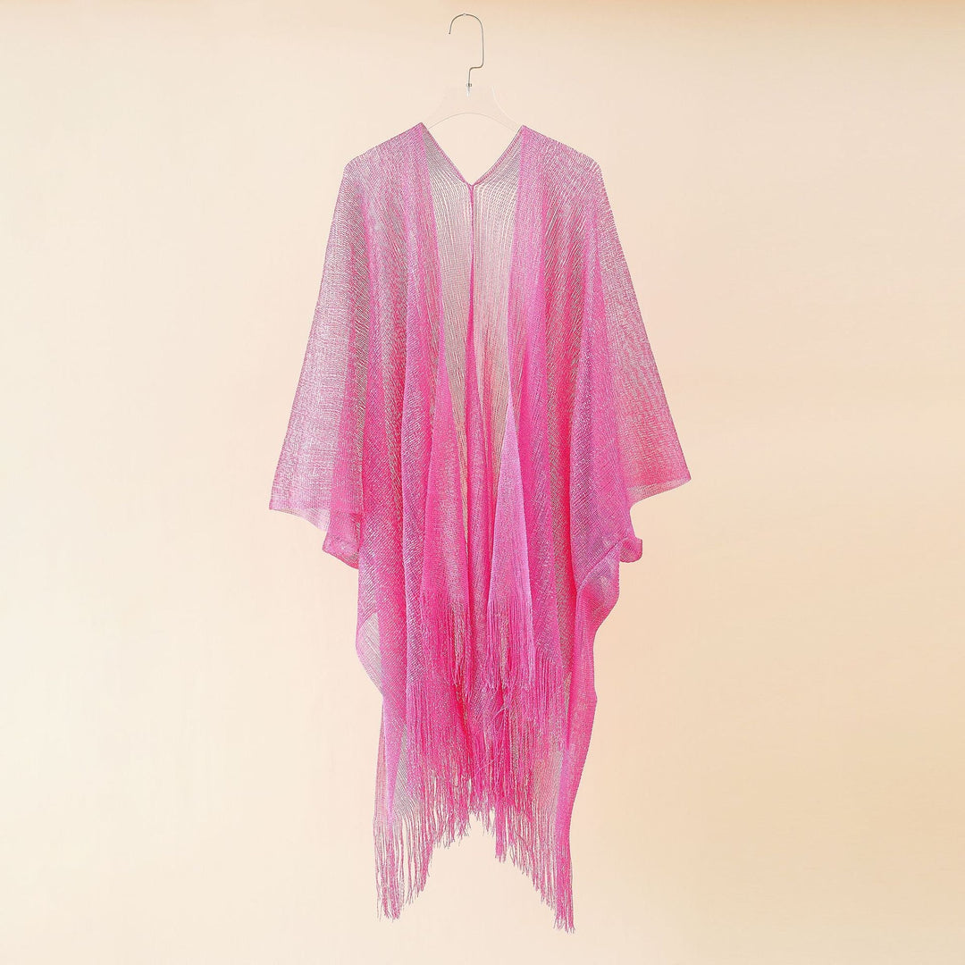 Women's bohemian chic fringe kimono, adds a touch of elegance to any look.
