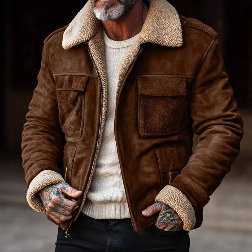 Men's luxury black jacket, timeless style, sophisticated design for the modern man.