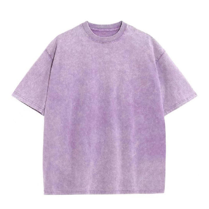 Easygoing women's vintage wash oversized crewneck tee, ideal for comfortable casual and everyday wear.