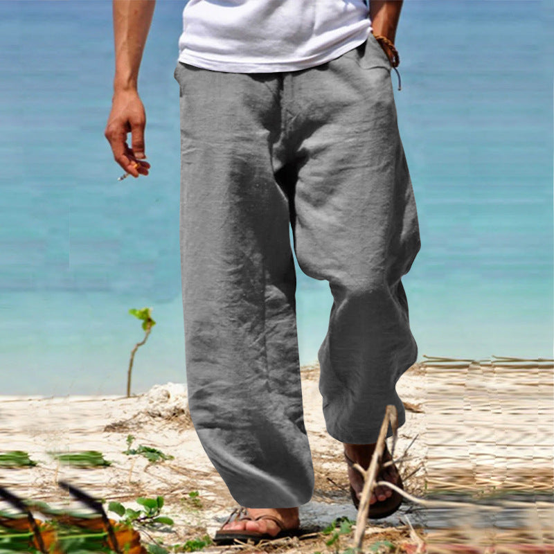 Light summer men's pants, breathable & stylish for active wear or a laid-back look.