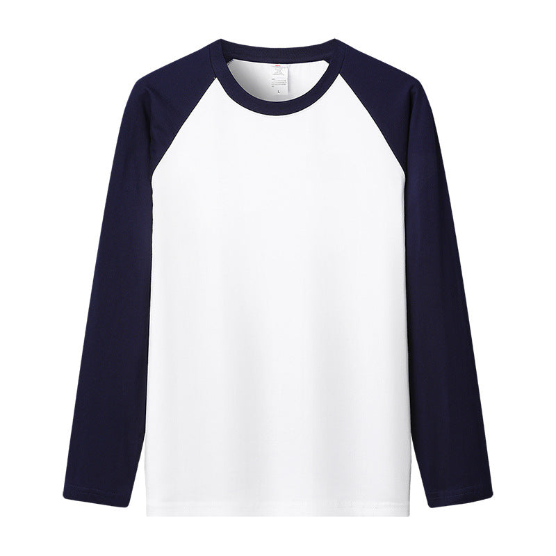 Men's comfortable long sleeve raglan t-shirt in heather grey, perfect for casual everyday wear & active lifestyles.