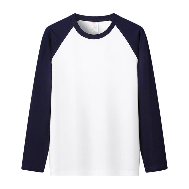 Men's comfortable long sleeve raglan t-shirt in heather grey, perfect for casual everyday wear & active lifestyles.