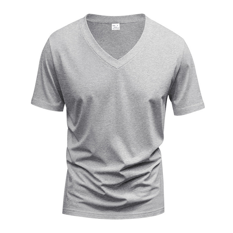 Premium men's short sleeve V-neck performance top, engineered for ultimate comfort & dry wicking.