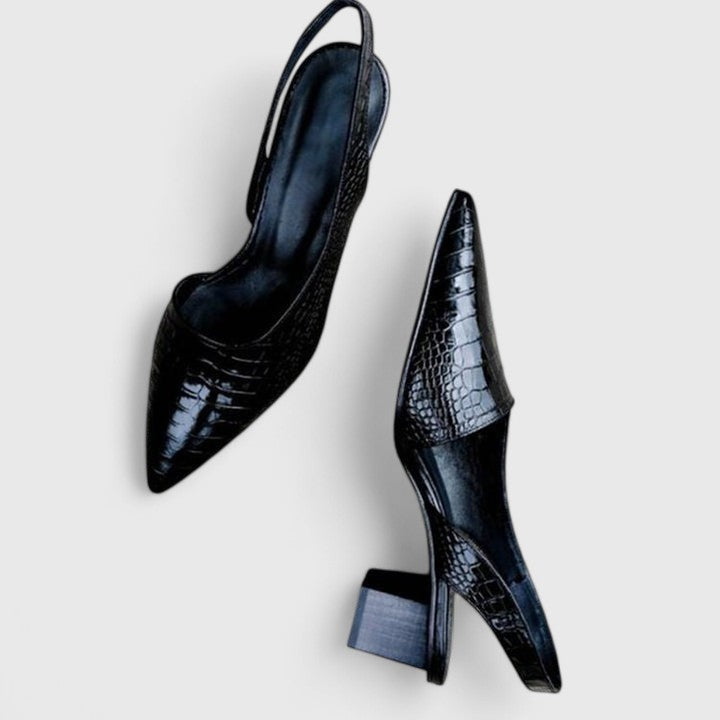 Fashionable women's orthopaedic heels; comfortable & supportive footwear for posture. Elegant work dress shoes.