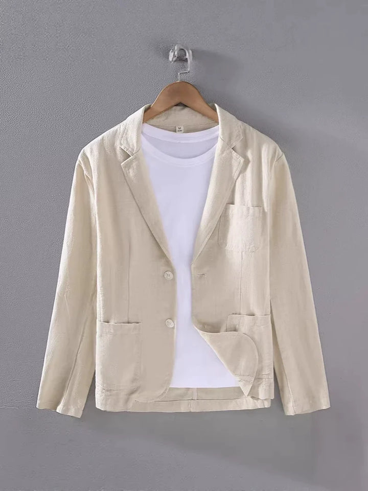 Men's lightweight summer blazer jacket, perfect for warm weather smart casual style.