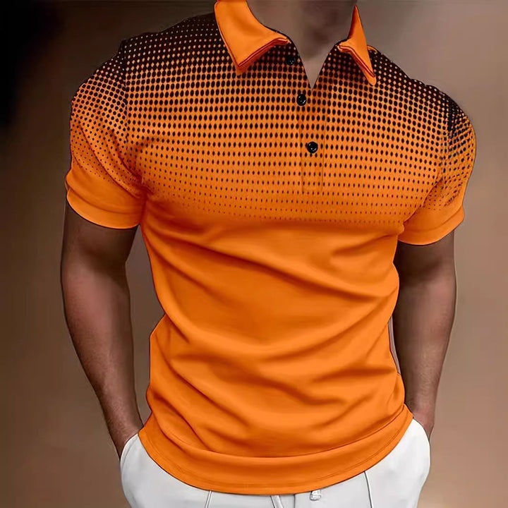 Sporty men's activewear polo, ideal for golf. Features moisture-wicking fabric & comfortable athletic fit.