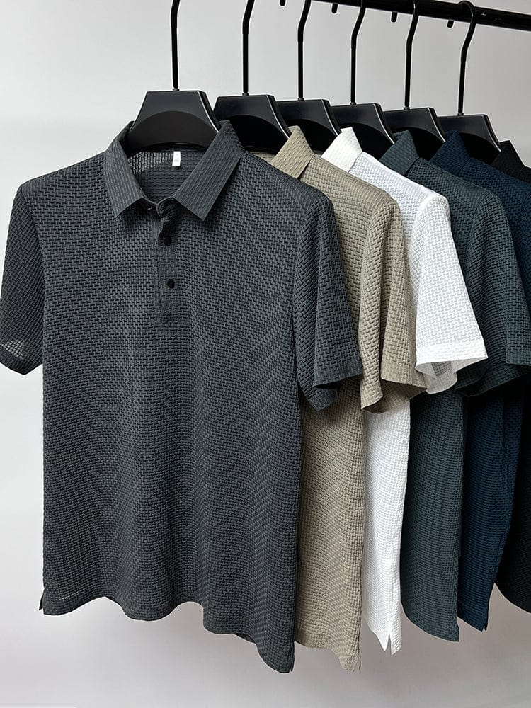Comfortable men's casual polo shirt. Stylish button-up, breathable for summer fashion.