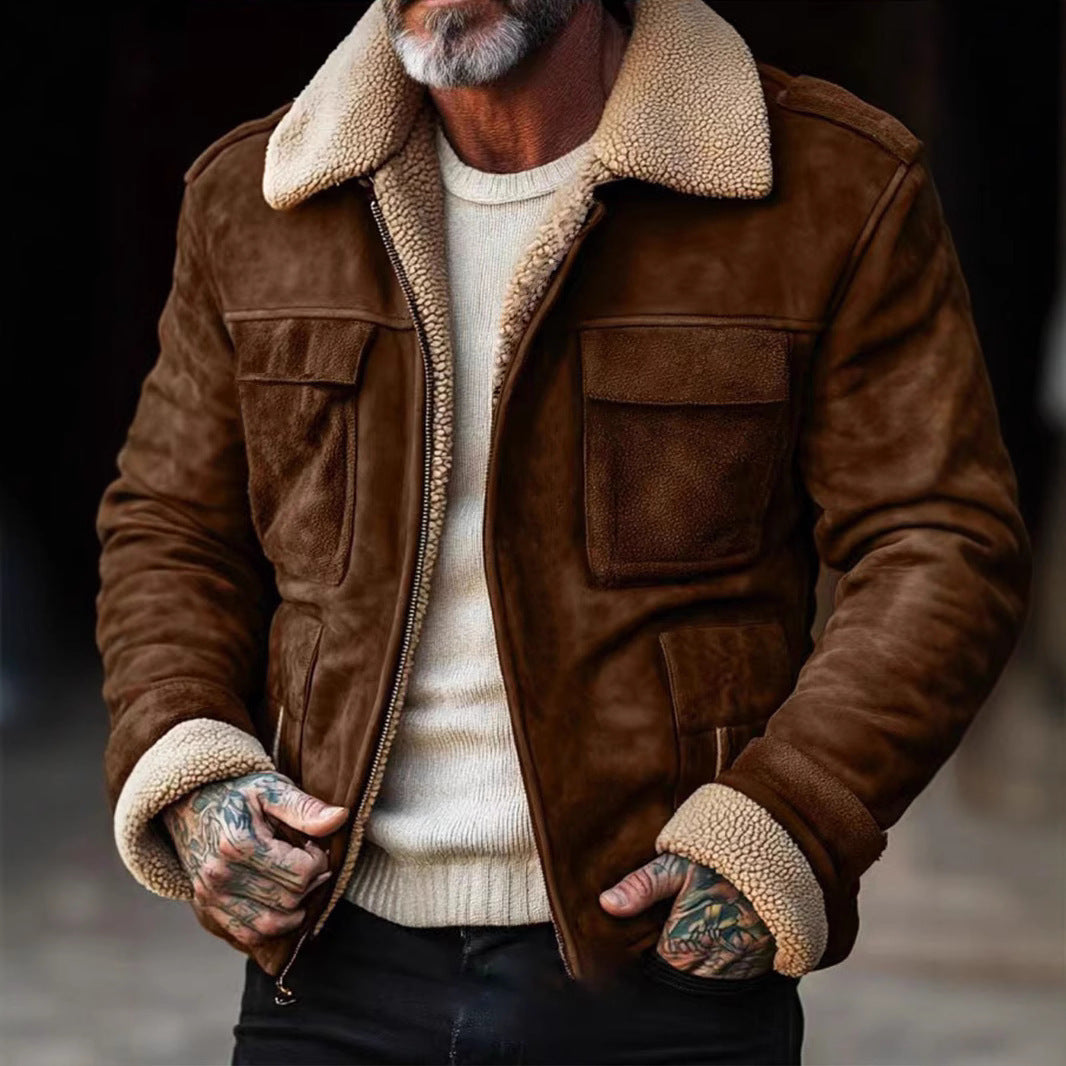Stylish men's zipper jacket, sleek design, ideal for a refined and modern look.