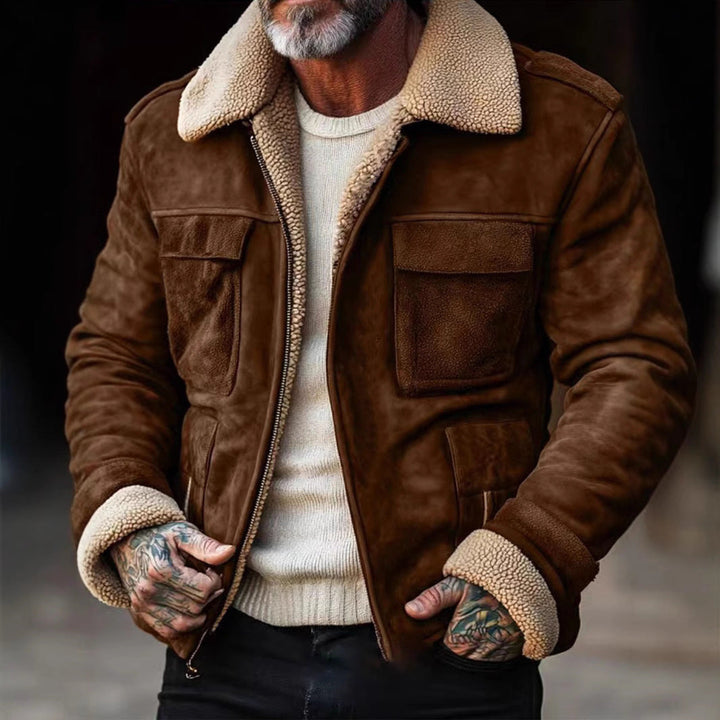 Stylish men's zipper jacket, sleek design, ideal for a refined and modern look.
