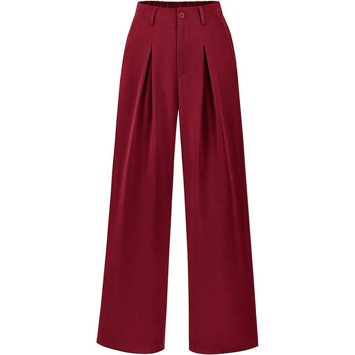 Comfortable and chic women's high waist pleated wide leg pants, ideal for a fashionable statement.