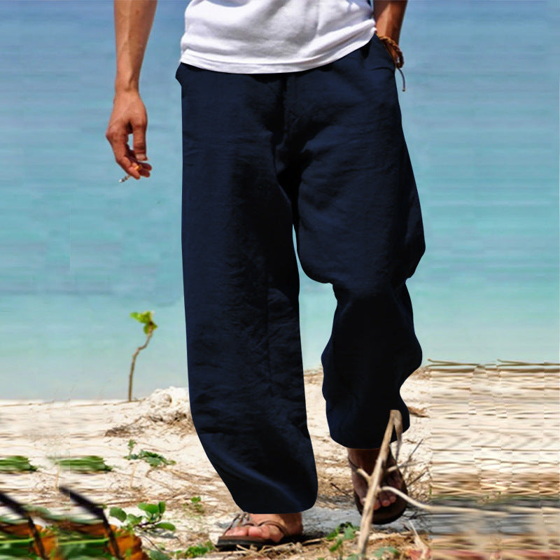 Ultra-comfortable men's casual trousers, relaxed fit for ultimate ease, great for warm weather.