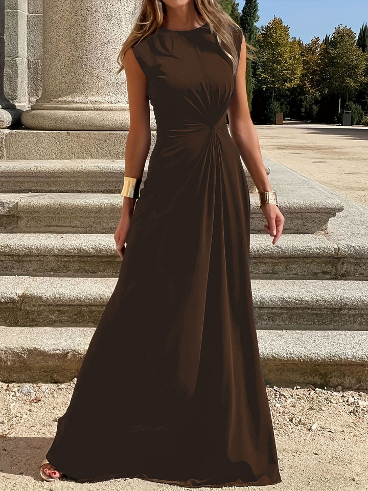 Women's elegant pleated dress, designed with a stunning figure-hugging silhouette for parties.
