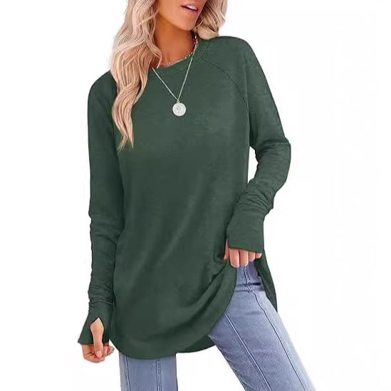 Women's Modern Cut Long Sleeve T-Shirt in a relaxed fit, perfect for casual & stylish everyday fashion.