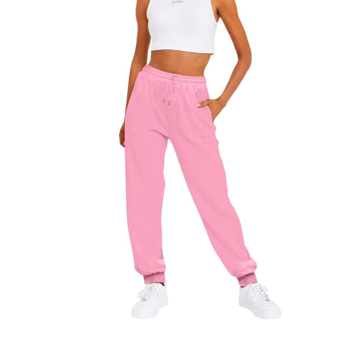 Versatile women's casual bottoms; soft joggers with an elastic waist and convenient pockets for daily wear.